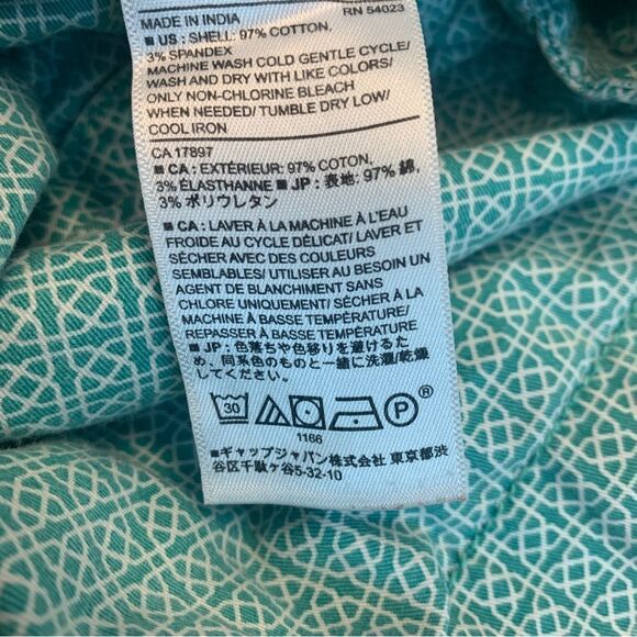 BANANA Republic teal blue aquamarine printed cargo shorts Sz 12 - Picture 6 of 10